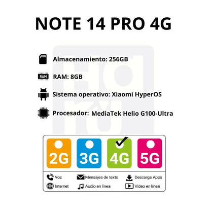 XIAOMI REDMI NOTE 14 PRO 4G 8+256GB